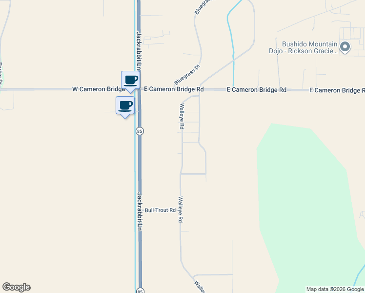 map of restaurants, bars, coffee shops, grocery stores, and more near 148 East Cameron Bridge Road in Bozeman