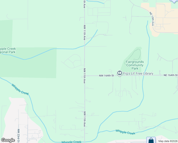 map of restaurants, bars, coffee shops, grocery stores, and more near 16417 Northwest 11th Avenue in Ridgefield