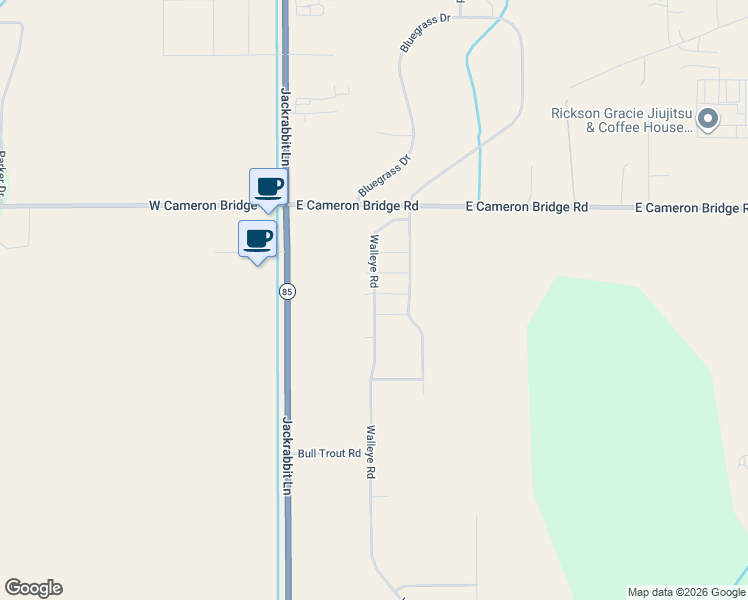 map of restaurants, bars, coffee shops, grocery stores, and more near 148 East Cameron Bridge Road in Bozeman