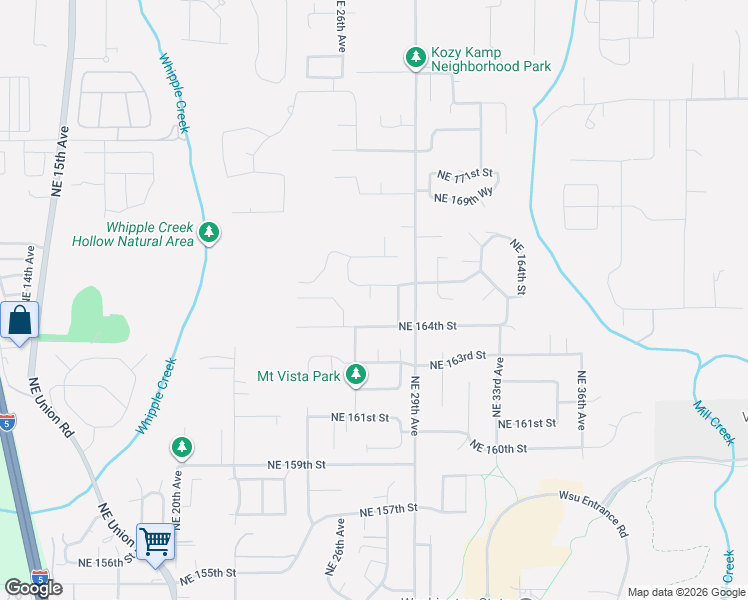 map of restaurants, bars, coffee shops, grocery stores, and more near 16503 Northeast 27th Court in Ridgefield