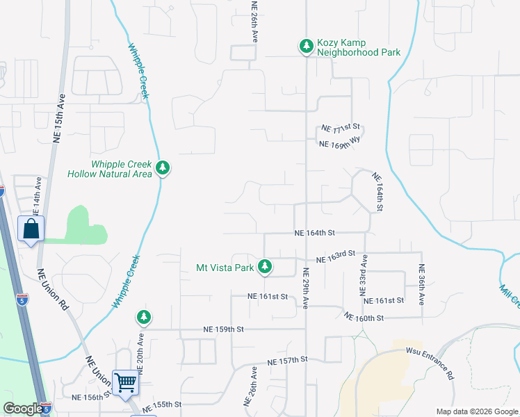 map of restaurants, bars, coffee shops, grocery stores, and more near 16416 Northeast 26th Avenue in Ridgefield