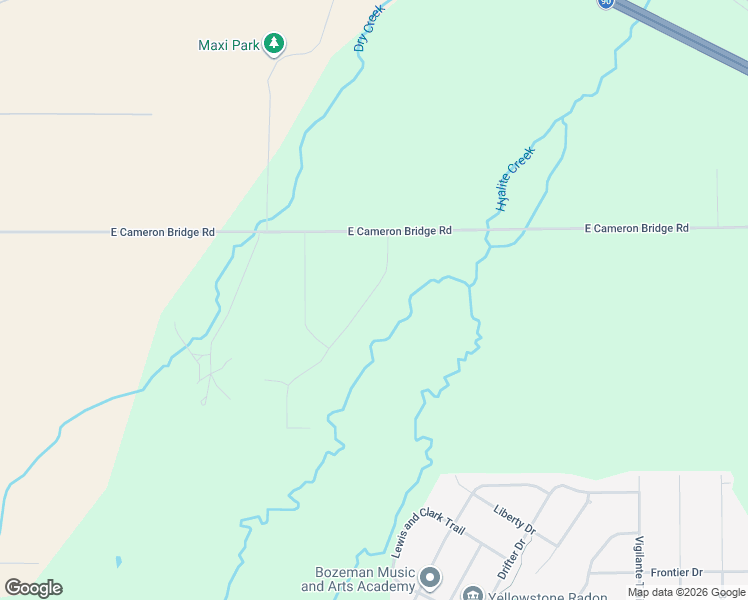 map of restaurants, bars, coffee shops, grocery stores, and more near 2380 East Cameron Bridge Road in Bozeman