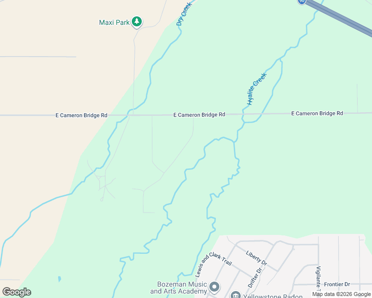 map of restaurants, bars, coffee shops, grocery stores, and more near 2380 East Cameron Bridge Road in Bozeman