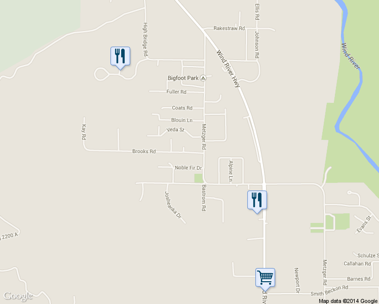 map of restaurants, bars, coffee shops, grocery stores, and more near 342 Brooks Road in Carson