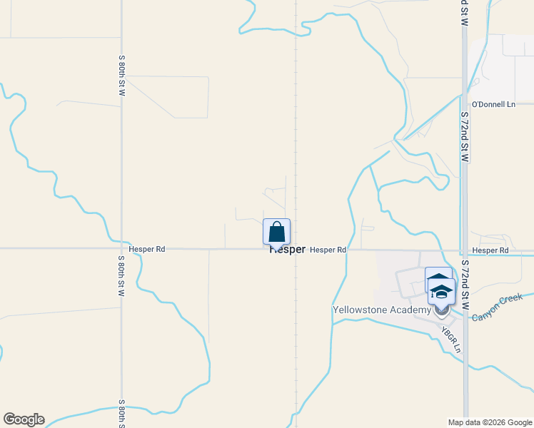 map of restaurants, bars, coffee shops, grocery stores, and more near 1503 Sullivan Lane in Billings