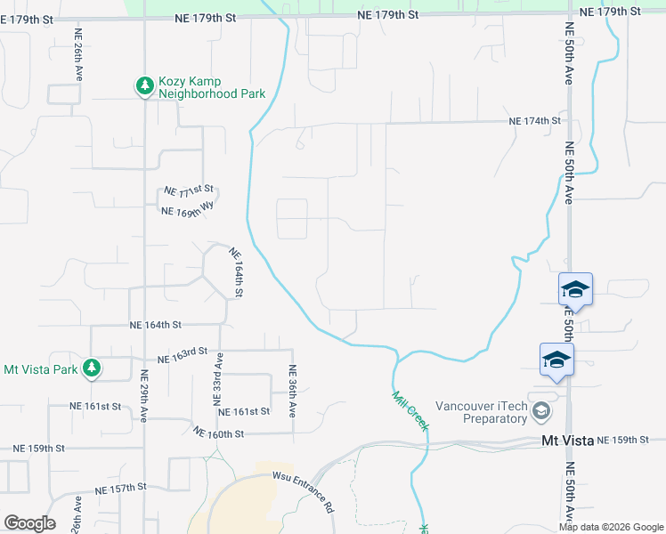 map of restaurants, bars, coffee shops, grocery stores, and more near 16705 Northeast 38th Avenue in Vancouver