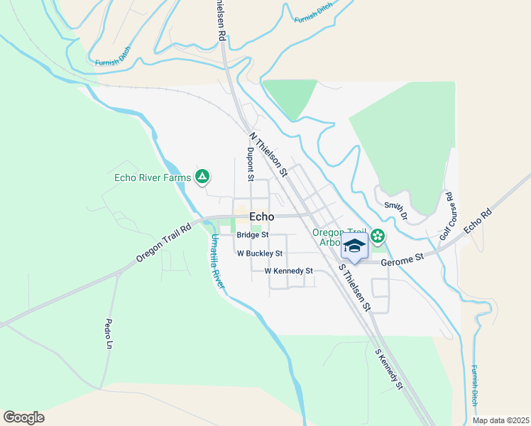 map of restaurants, bars, coffee shops, grocery stores, and more near 20 North Bonanza Street in Echo