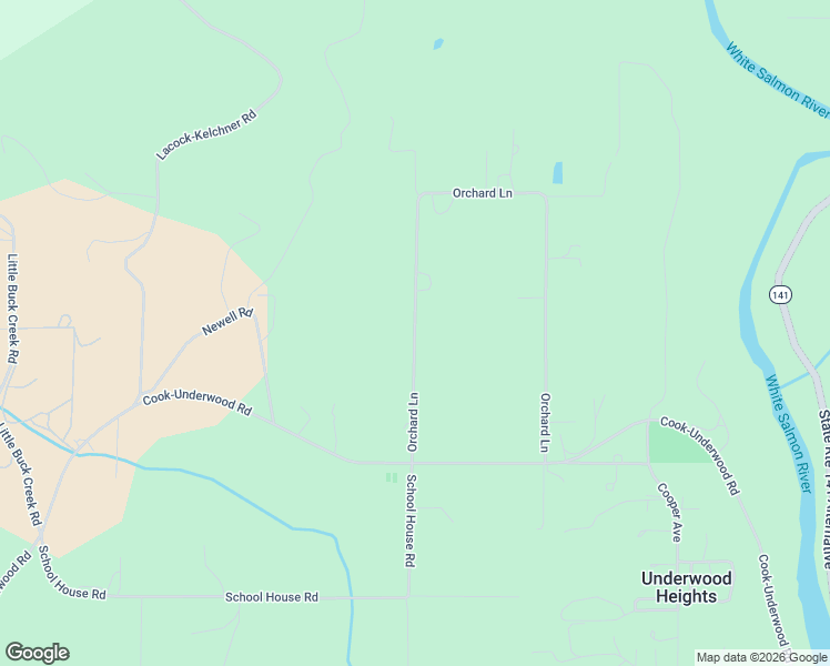map of restaurants, bars, coffee shops, grocery stores, and more near Orchard Lane in Underwood