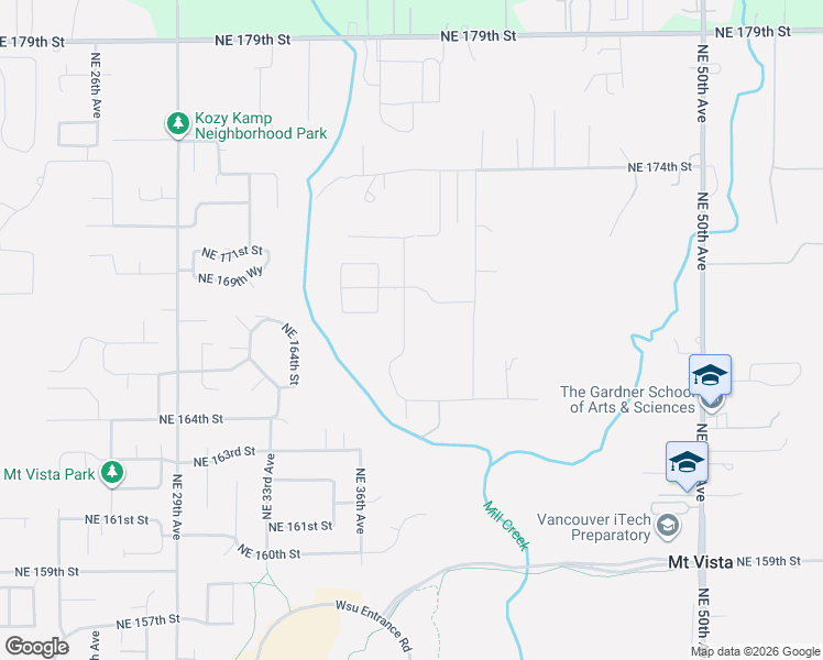 map of restaurants, bars, coffee shops, grocery stores, and more near 16713 Northeast 38th Avenue in Vancouver