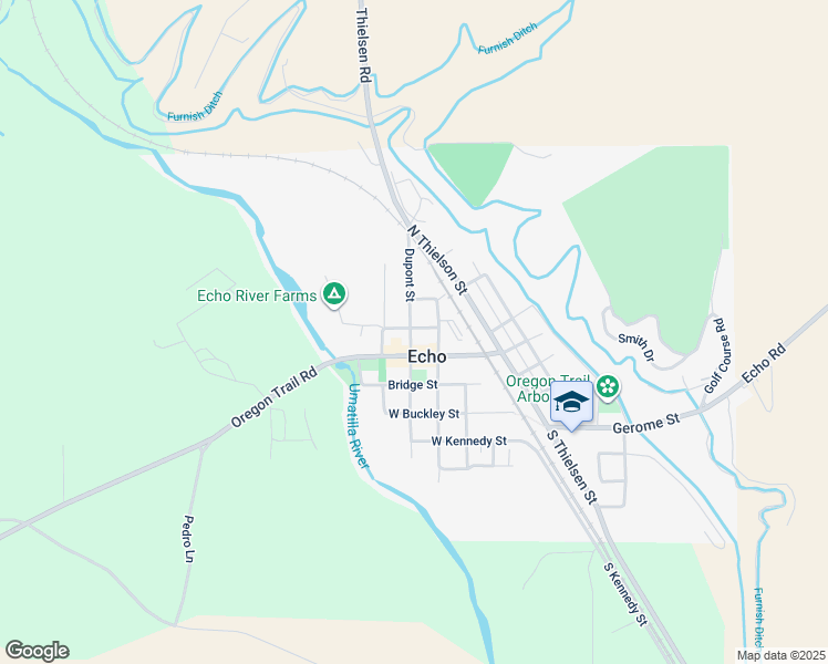 map of restaurants, bars, coffee shops, grocery stores, and more near 200 South Dupont Street in Echo