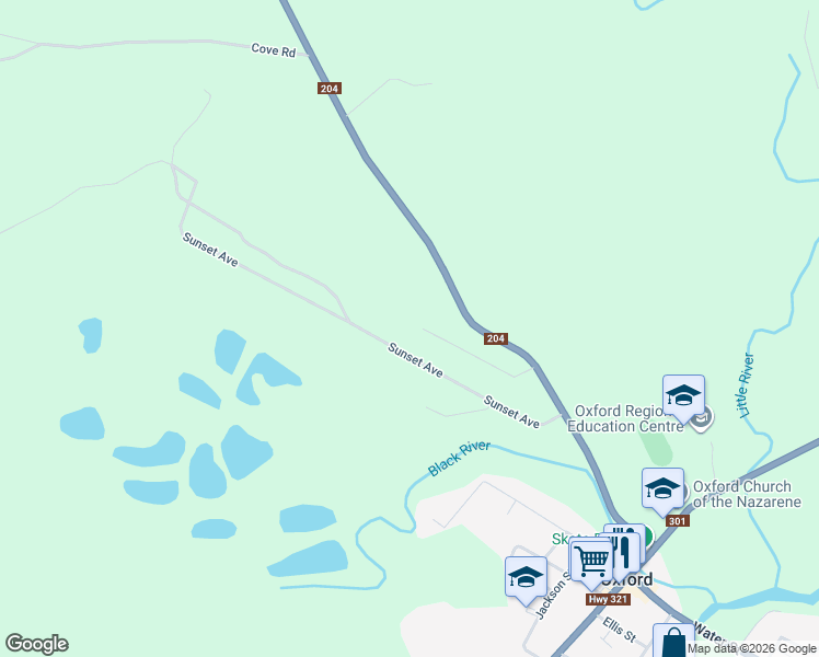 map of restaurants, bars, coffee shops, grocery stores, and more near 23 Seven Lee Way in Oxford