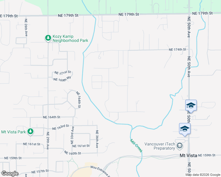 map of restaurants, bars, coffee shops, grocery stores, and more near 16807 Northeast 38th Avenue in Vancouver