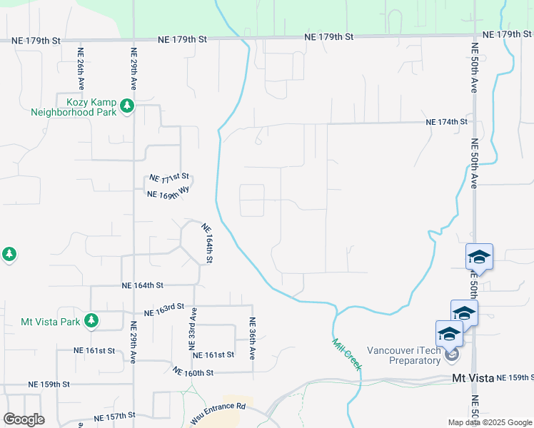 map of restaurants, bars, coffee shops, grocery stores, and more near 16801 Northeast 37th Avenue in Vancouver