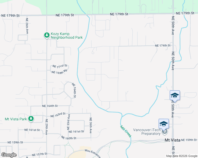 map of restaurants, bars, coffee shops, grocery stores, and more near 16814 Northeast 38th Avenue in Vancouver