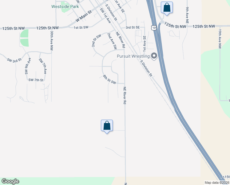 map of restaurants, bars, coffee shops, grocery stores, and more near 803 2nd Avenue Southwest in Rice