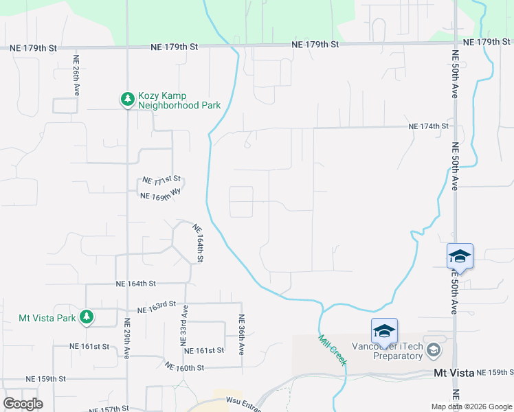 map of restaurants, bars, coffee shops, grocery stores, and more near 3623 Northeast 169th Way in Vancouver