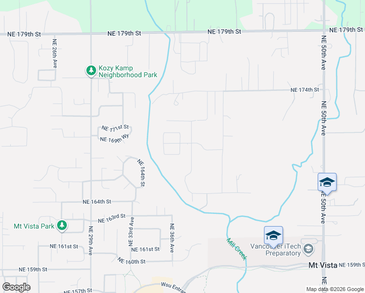 map of restaurants, bars, coffee shops, grocery stores, and more near 3623 Northeast 169th Way in Vancouver