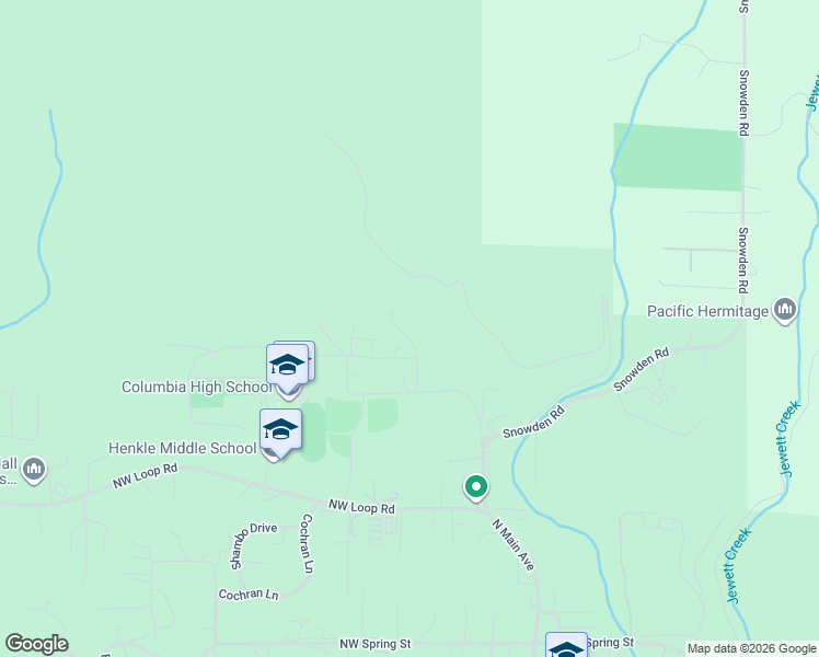 map of restaurants, bars, coffee shops, grocery stores, and more near 300 Northwest Wedrick Drive in White Salmon