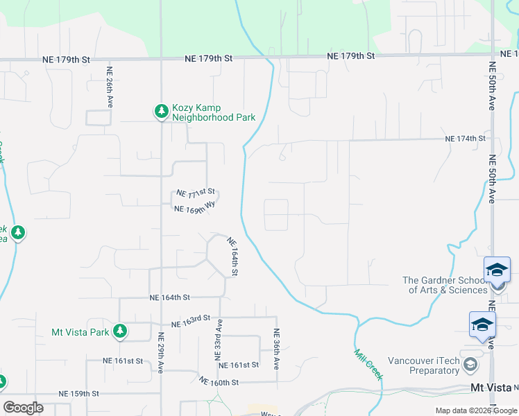 map of restaurants, bars, coffee shops, grocery stores, and more near 16906 Northeast 35th Avenue in Vancouver