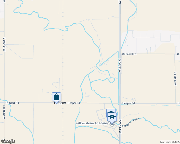 map of restaurants, bars, coffee shops, grocery stores, and more near 7400 Zahm Road in Billings