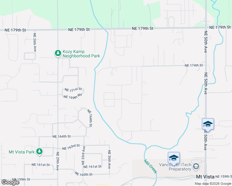 map of restaurants, bars, coffee shops, grocery stores, and more near 16911 Northeast 37th Avenue in Vancouver