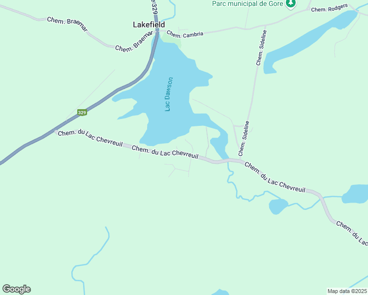 map of restaurants, bars, coffee shops, grocery stores, and more near 27 Chemin du Lac Chevreuil in Gore
