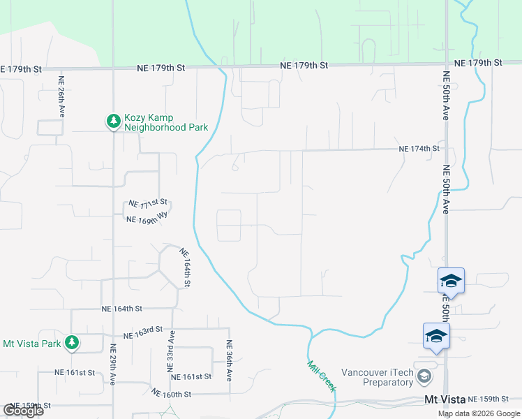 map of restaurants, bars, coffee shops, grocery stores, and more near 16913 Northeast 38th Avenue in Vancouver