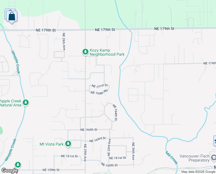 map of restaurants, bars, coffee shops, grocery stores, and more near 3209 Northeast 171st Street in Ridgefield