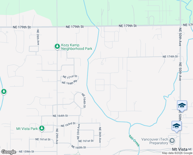 map of restaurants, bars, coffee shops, grocery stores, and more near 3604 Northeast 170th Street in Vancouver