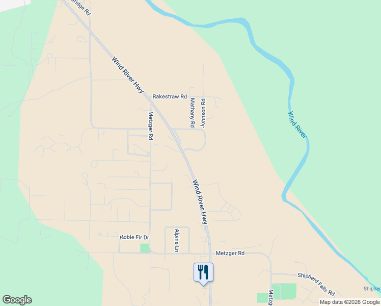 map of restaurants, bars, coffee shops, grocery stores, and more near 2391 Wind River Highway in Carson