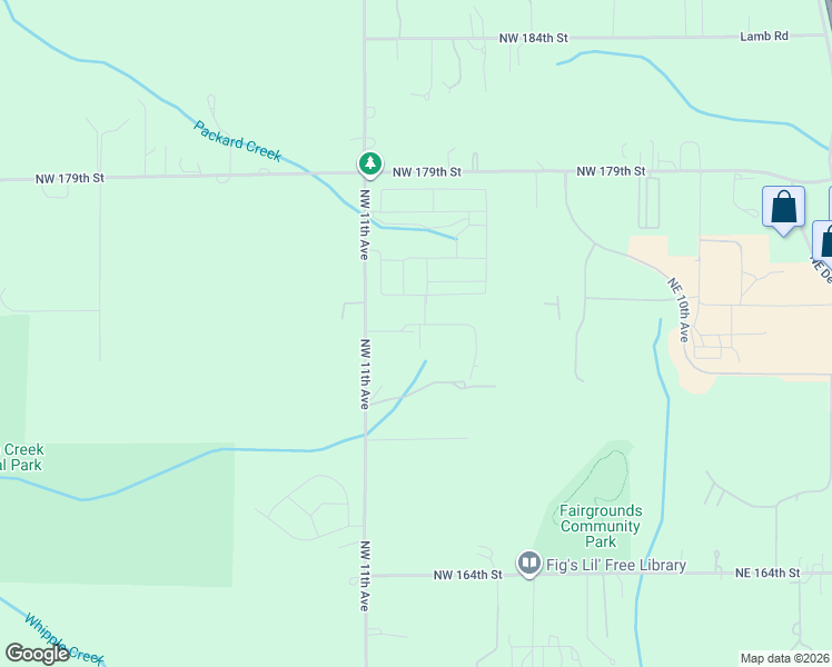 map of restaurants, bars, coffee shops, grocery stores, and more near 17401 Northwest 11th Avenue in Ridgefield