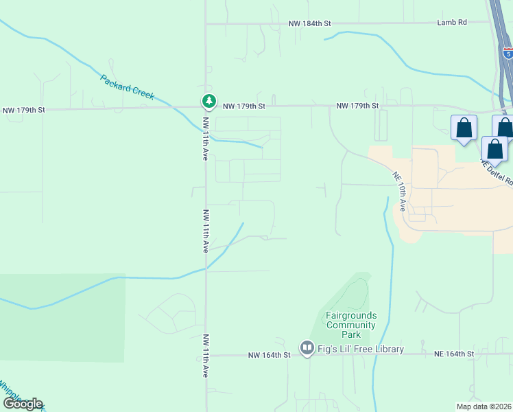 map of restaurants, bars, coffee shops, grocery stores, and more near 811 Northwest 173rd Way in Ridgefield