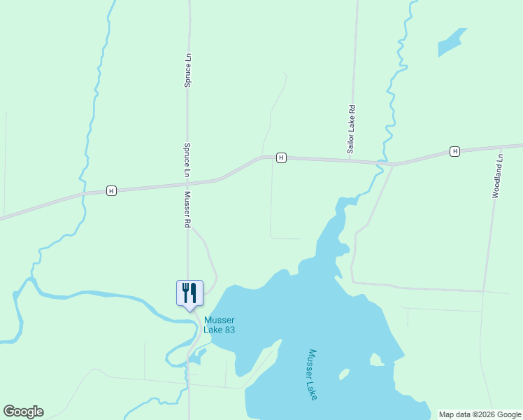 map of restaurants, bars, coffee shops, grocery stores, and more near W4811 County Road D in Phillips
