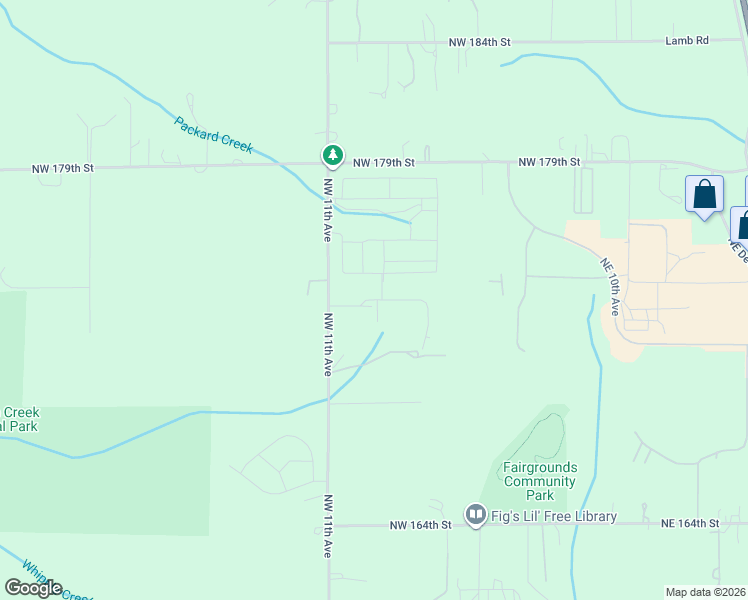 map of restaurants, bars, coffee shops, grocery stores, and more near 17401 Northwest 11th Avenue in Ridgefield