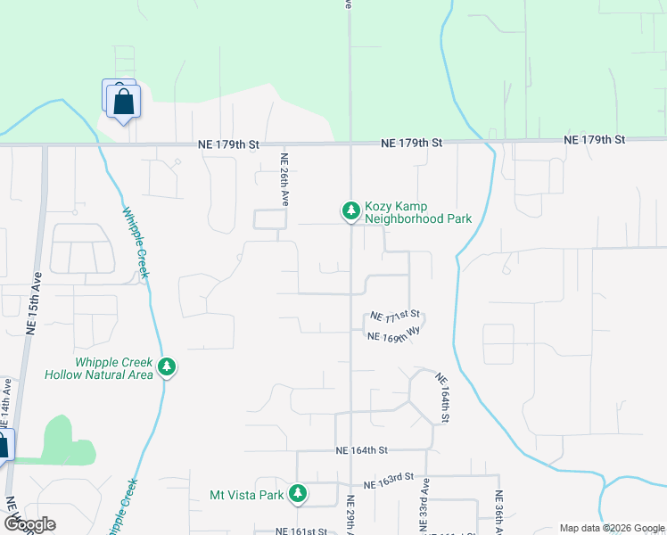 map of restaurants, bars, coffee shops, grocery stores, and more near 17315 Northeast 28th Court in Ridgefield