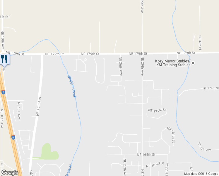 map of restaurants, bars, coffee shops, grocery stores, and more near 2503 NE 174th St in Ridgefield