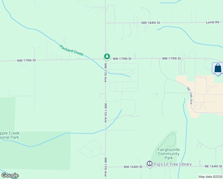 map of restaurants, bars, coffee shops, grocery stores, and more near 17415 Northwest 10th Place in Ridgefield