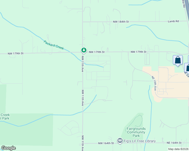 map of restaurants, bars, coffee shops, grocery stores, and more near 17067-17359 Northwest 11th Avenue in Ridgefield