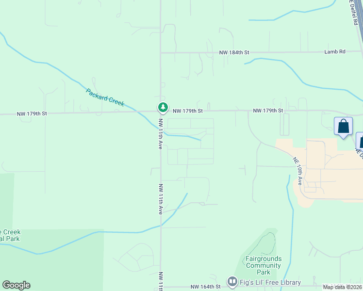 map of restaurants, bars, coffee shops, grocery stores, and more near 914 Northwest 175th Way in Ridgefield