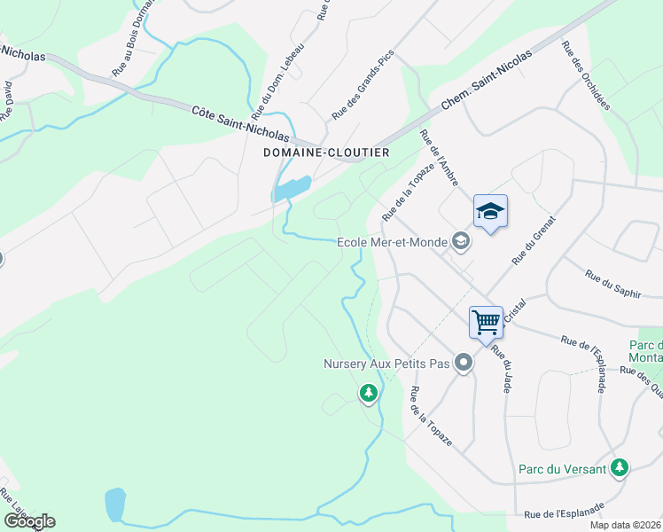 map of restaurants, bars, coffee shops, grocery stores, and more near 10774 Rue du Cerf in Mirabel