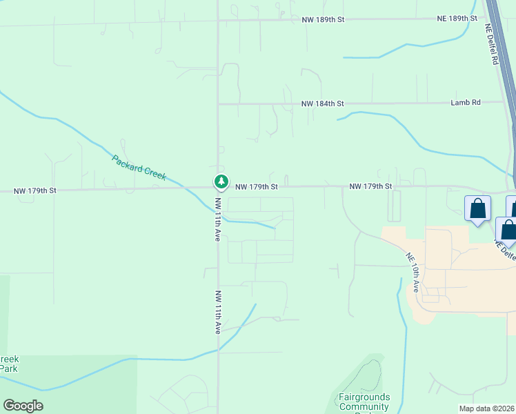 map of restaurants, bars, coffee shops, grocery stores, and more near 807-1099 NW 179th St in Ridgefield