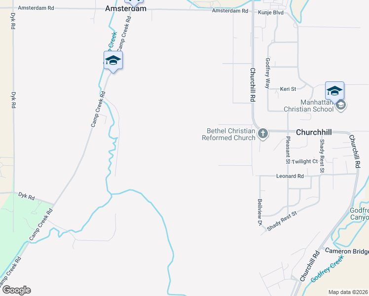 map of restaurants, bars, coffee shops, grocery stores, and more near in Churchhill