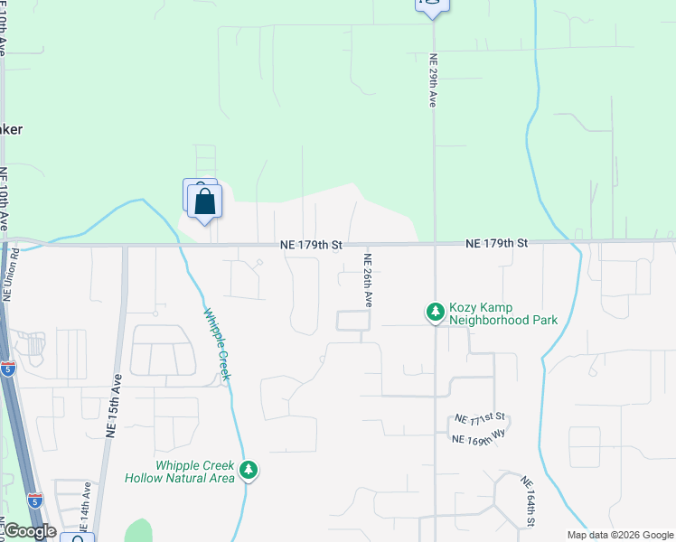 map of restaurants, bars, coffee shops, grocery stores, and more near 2419 Northeast 179th Street in Ridgefield
