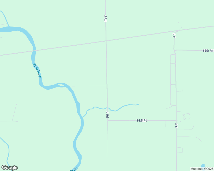 map of restaurants, bars, coffee shops, grocery stores, and more near 5536 J Road in Escanaba