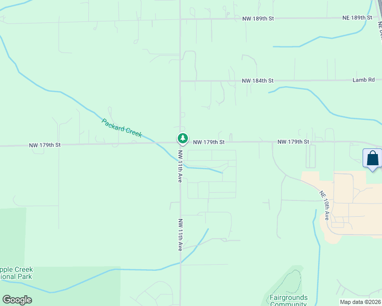 map of restaurants, bars, coffee shops, grocery stores, and more near 1023 Northwest 178th Way in Ridgefield