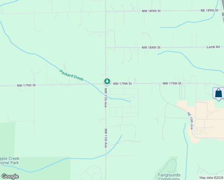 map of restaurants, bars, coffee shops, grocery stores, and more near 17361-17499 Northwest 11th Avenue in Ridgefield