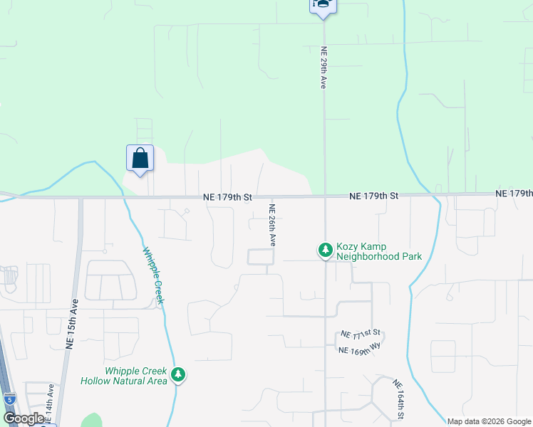 map of restaurants, bars, coffee shops, grocery stores, and more near 17802 Northeast 26th Avenue in Ridgefield