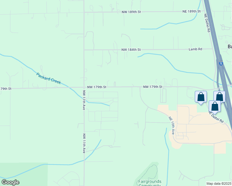 map of restaurants, bars, coffee shops, grocery stores, and more near 807 NW 179th St in Ridgefield