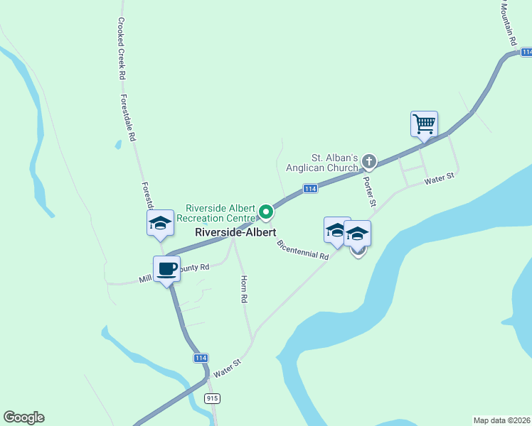 map of restaurants, bars, coffee shops, grocery stores, and more near 5800 King Street in Riverside-Albert