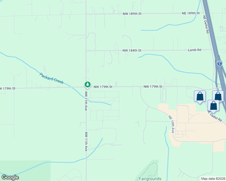 map of restaurants, bars, coffee shops, grocery stores, and more near 807 Northwest 179th Street in Ridgefield